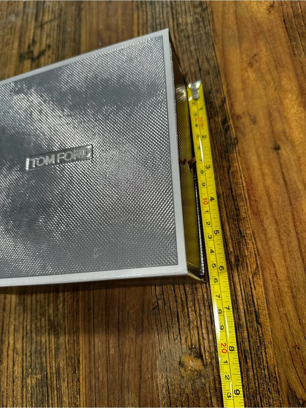 Tom Ford Silver Gray Textured empty box
